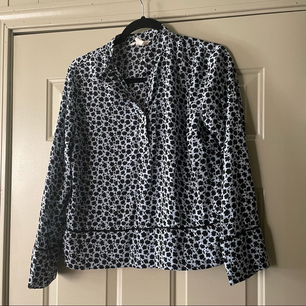 H&M silk blouse with floral print
